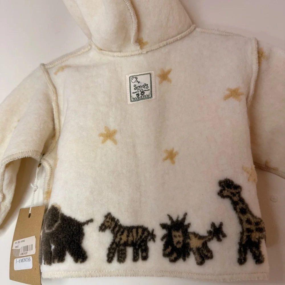 NWT SEEDS by CORKY & COMPANY Zoo Crew Hooded Snap Front Jacket